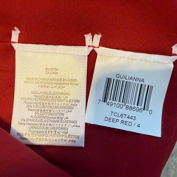 BCBGMaxAzria Deep Red Giuliana Dress. Size 4. Worn once. - Picture 6 of 6